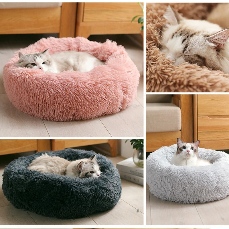 Dog Bed Super Soft Washable Long Plush Pet Kennel Deep Sleep Dog House