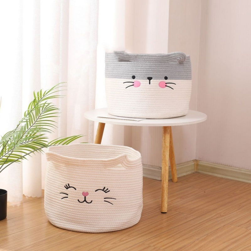 Hand-woven Cotton Thread Storage Basket