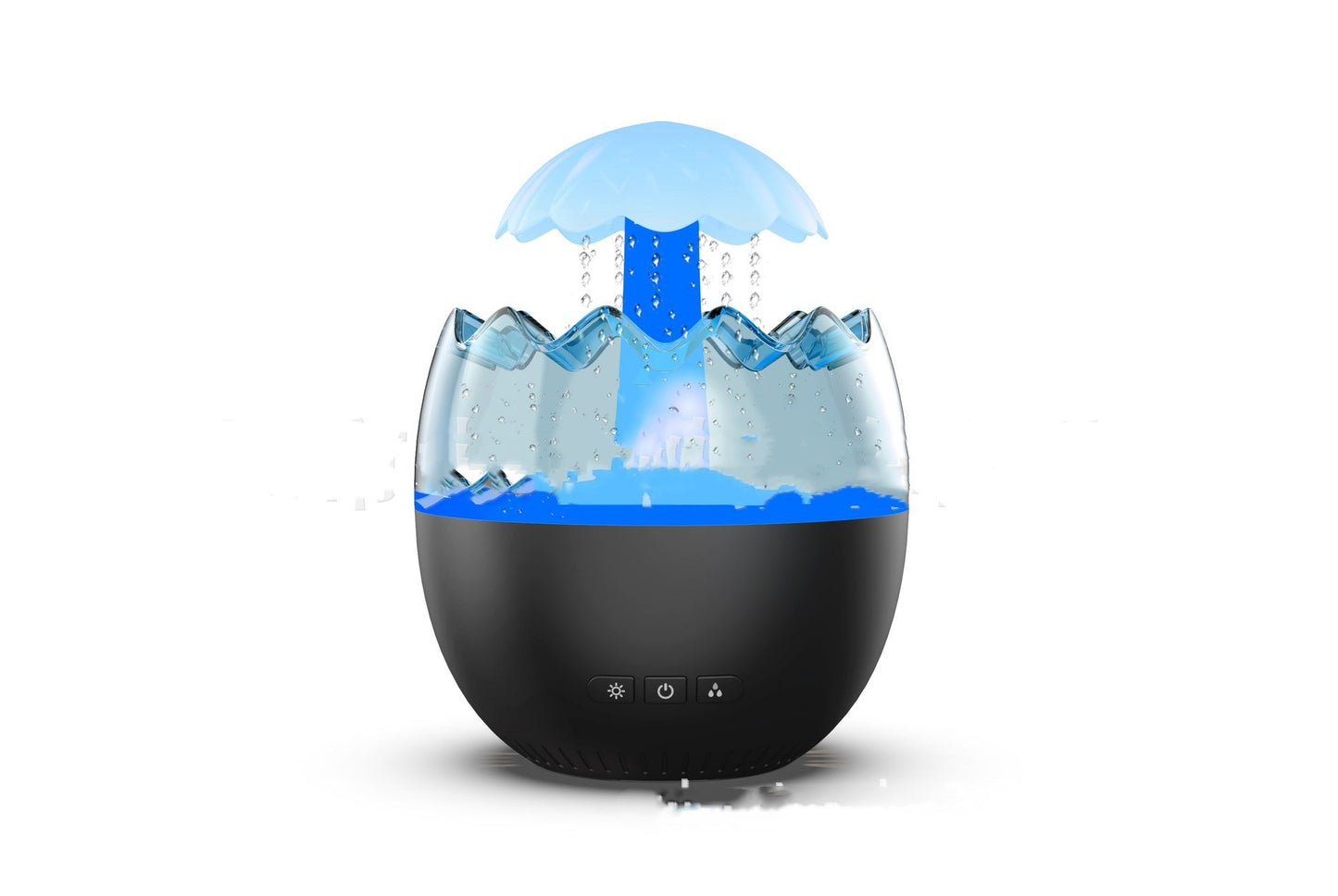 Ultrasonic Raindrop Humidifier Aroma Diffuser Colorful Night Lamp