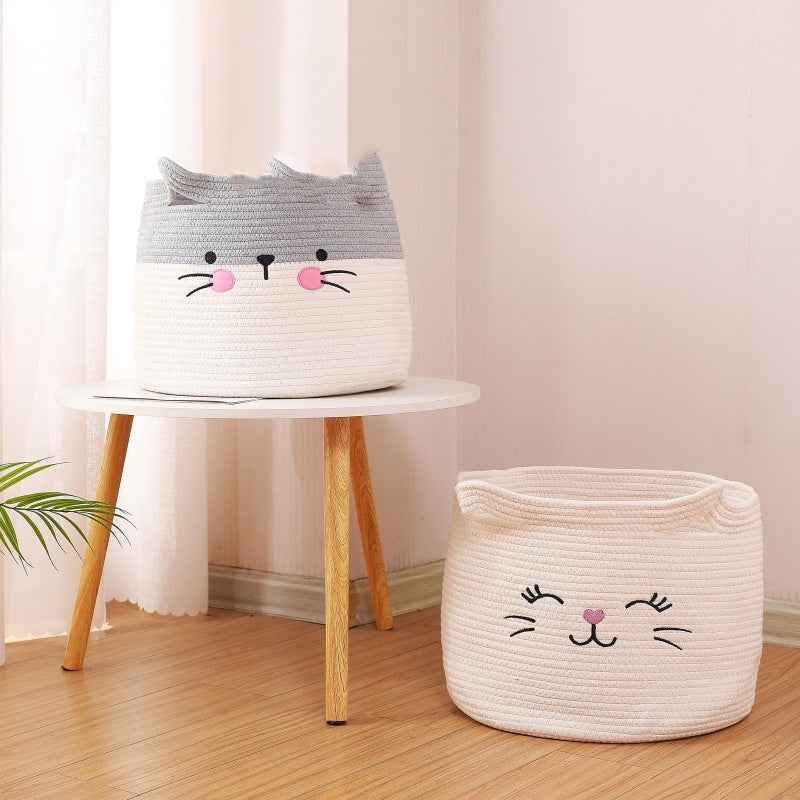 Hand-woven Cotton Thread Storage Basket