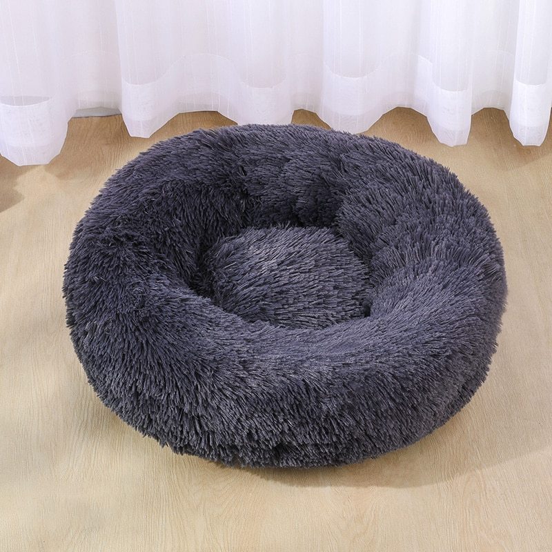 Dog Bed Super Soft Washable Long Plush Pet Kennel Deep Sleep Dog House