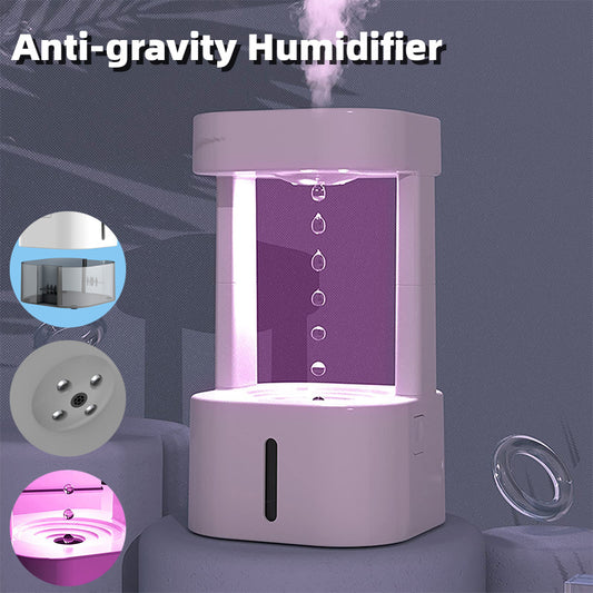 Anti-gravity Water Drop Humidifier Air Conditioning Mist Spray Household Quiet Bedroom Office With 580ML Water Tank