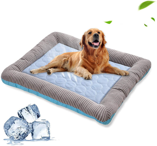 Pet Cooling Pad Bed For Dogs  Blue Breathable