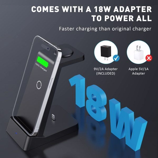 3-in-1 Wireless Charger, for iphone and for Airpods