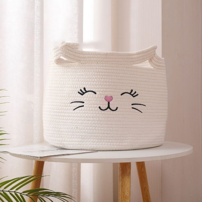 Hand-woven Cotton Thread Storage Basket