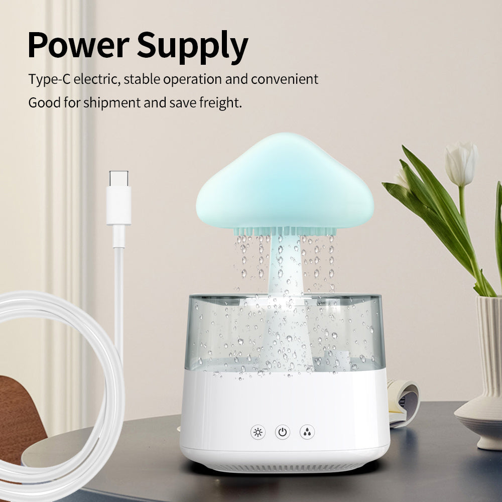 Rain Cloud Mushroom Water Drop Humidifier